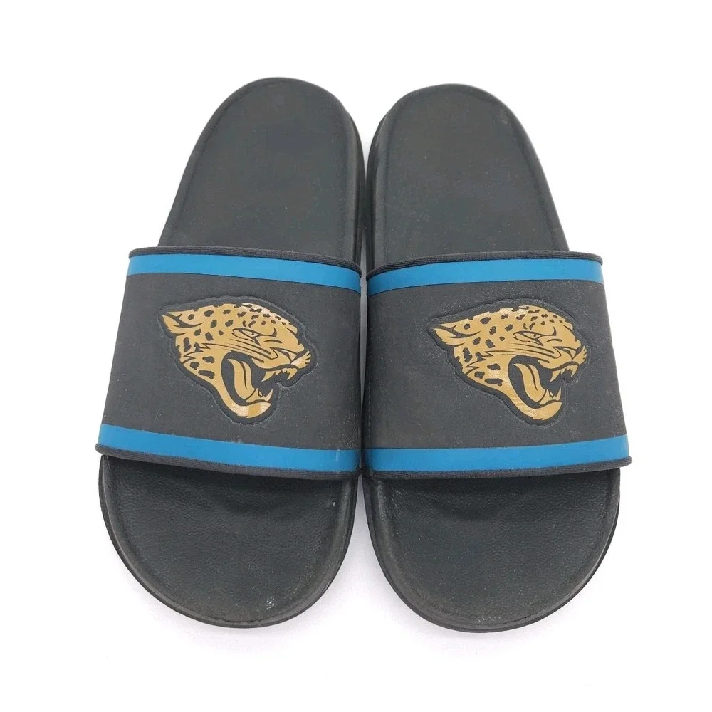 Nike Jacksonville Jaguars (Mens 8) Offcourt Slides Slip On Sandals NFL Football‎